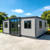 Maison conteneur préfabriquée extensible 20 pieds 30 pieds, résistante aux ouragans (150 km/h), 3 chambres, 2 salles de bain, étanche, livrée en 20 jours