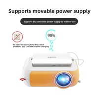 Mini projecteur CRT portable 1080P avec batterie intégrée, pour extérieur, maison, téléphone portable, même écran, vente en gros