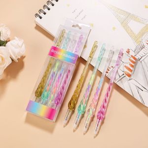 Glanzende, schitterende 0,5 mm AS regenboog kristalgelpennenset voor creatieve school- en studentencadeaus, geen minimale afnamehoeveelheid. - Product Image 3