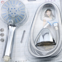 Kit de pomme de douche de salle de bain en plastique ABS 3 pièces, accessoires de robinet de douche à main, cadeaux promotionnels bon marché, ensemble de tuyaux de douche de bain