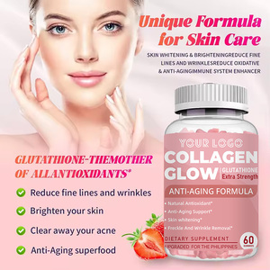 Complément <span class=keywords><strong>anti</strong></span>-âge Glutathion Collagène Glow Gummies saveur fraise avec peptides de collagène Formule unique pour les soins de la peau - Product Image 3