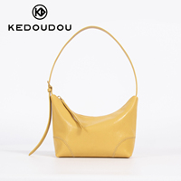 Tas Bahu Kulit Asli Mewah Wanita Tas Hobo Kulit Sapi Lembut Vintage Tas Tangan Mini Tahan Air untuk Perjalanan Sehari-hari