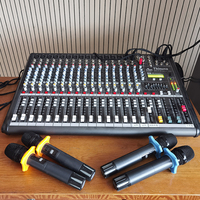 Mezclador Estéreo de 16 Canales Thinuna MX-F16 con Reproductor USB y Efectos Digitales de 24 Bits, Consola de Mezcla de Audio Profesional para Sonido en Vivo