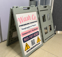Porte-affiche en plastique blanc personnalisable A-Board Cadre publicitaire bon marché pour panneau de trottoir