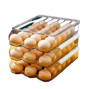 กล่องเก็บของ DS1859ในตู้เย็นกล่องเก็บไข่กล่องเก็บผลไม้ลิ้นชักจัดระเบียบกล่องใส่ไข่อัตโนมัติ