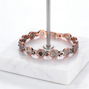 Fashion Jewelry Women'S <b>Bracelet</b> Customizable Pure <b>Copper</b> Magnetic Therapy <b>Bracelet</b> for Arthritis and Health Treatment - Product Image 4