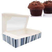 Boîte d'emballage alimentaire jetable et recyclable, boîte à emporter pour collations, carton ivoire 350 g/m² de qualité alimentaire, fenêtre transparente, gaufrage personnalisé, sushi