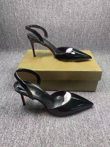 Tacones Altos de Lujo de Diseñador 2025 con Suela Roja para Mujer, Zapatos de Vestir de Cuero Negro con Tacón de Aguja, Cómodos y Antideslizantes, con Punta Puntiaguda - Product Image 2