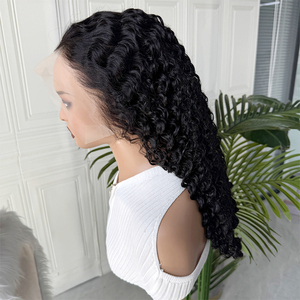 Peluca de Cabello Humano Rizado Birmano con Encaje Transparente, Color Natural, Rizos Suaves y Voluminosos, Densidad Completa, Aspecto Natural - Product Image 1