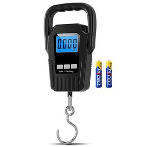 Beleuchtete Fischhaken-Hängewaage mit LCD-Anzeige, 50 kg Elektronische Tragbare Gürtelwaage, 50KG Reise-Hängewaage, Digitale Gepäckwaage - Product Image 1