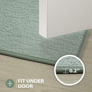 Uphome Ultra-Thin Quick Dry Non-Slip <strong>Bath</strong> <strong>Mats</strong> in <strong>Sage</strong> <strong>Green</strong> Rubber Backing 20"x30" Bathroom Rugs for Shower Tub Door Washable - Product Image 4