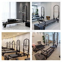 Reformer de Pilates de Alto Rendimiento con Half Cadillac, Aleación de Aluminio, Riel Completo y Espuma de Alta Resiliencia para Clubes de Fisioterapia