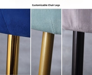 <span class=keywords><strong>Chaise</strong></span> de salle à manger en tissu de style classique avec structure en métal, couleurs personnalisées, <span class=keywords><strong>chaise</strong></span> rembourrée en velours pour usage domestique et commercial - Product Image 6