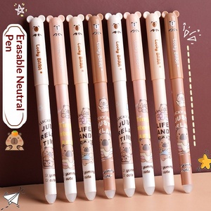 Stylo effaçable neutre YEKO Capibara qui enlève <span class=keywords><strong>son</strong></span> chapeau, séchage rapide, friable, fournitures <span class=keywords><strong>de</strong></span> papeterie en plastique pour étudiants, vente en gros - Product Image 1