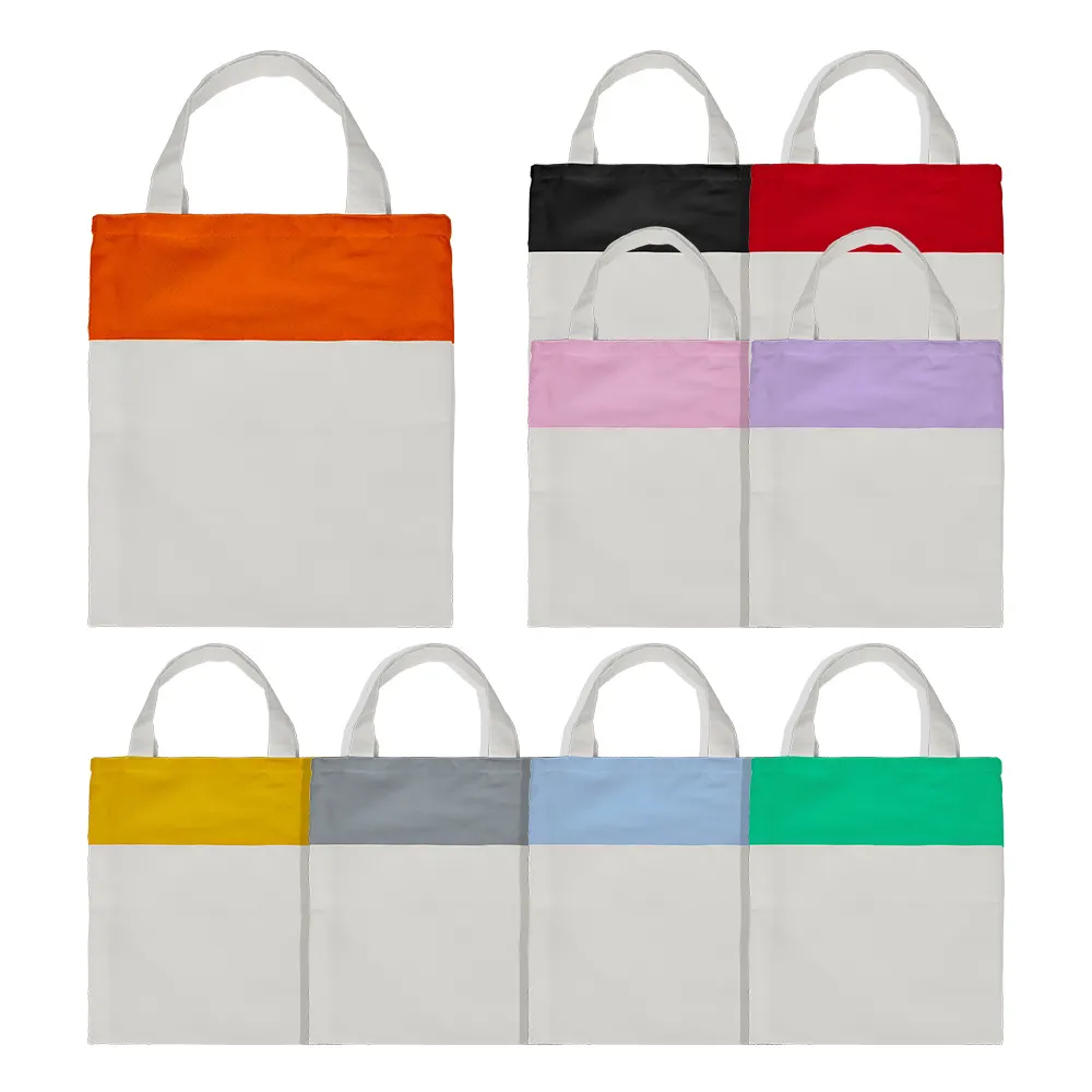Süblimasyon baskı için süblimasyon bez alışveriş çantası boşlukları renk bez alışveriş çantası-DIY işçiliği/hediye/bakkal çantaları