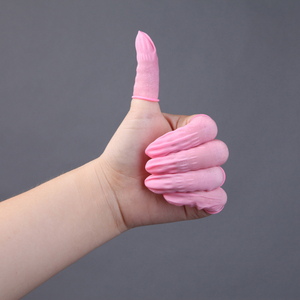 Vente chaude, doigts antistatiques en latex 100% personnalisés, conducteurs, industriels, ESD, rose, protège-doigts - Product Image 4