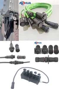 M20 IP67 Male Female Panel Mount Electrical Equipment System Power Signal Connector 2+4pin