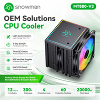 Ventilateur ARGB silencieux 120 mm pour processeur, compatible LGA1700 AM5 AM4, pour vente en gros aux chaînes de magasins, avec logo couleur personnalisé, boîte de vente au détail, support OEM