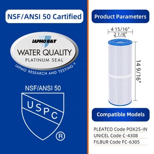 Nhà Máy Cung Cấp Trực Tiếp Tất Cả Các Loại OEM Hồ Bơi Lọc Nước Làm Cho Hồ Bơi Sạch Màu Xanh + Hộp Carton Trắng PRB25-IN Cartridge - Product Image 3