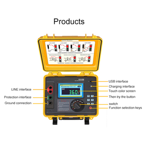 Wrindu RD3215E 50V 250V 500V 1kV 2,5kV 5kV hoogspannings isolatieweerstandmeter prijs 10 <span class=keywords><strong>kV</strong></span> isolatieweerstandmeter - Product Image 6