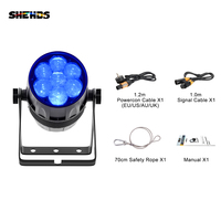 SHEHDS 7x40W LED Zoom Par extérieur en alliage d'aluminium IP65 DMX RGBW faisceau lavage casserole peut éclairage de scène étanche