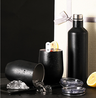 Coffret Cadeau Bouteille Isotherme Double Paroi 500ml avec 2 Tasses à Œufs, Gobelet Isotherme en Acier Inoxydable 304, Isolation Thermique 6-12 Heures