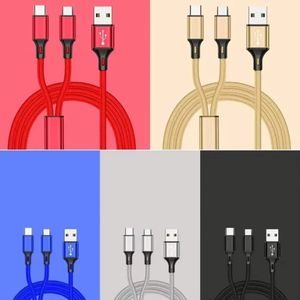 สายชาร์จเร็วแบบ Type C Micro USB ยาว 1.2 เมตร สายถักไนลอน สำหรับโทรศัพท์มือถือ สายดาต้า 2 in 1 ราคาส่ง - Product Image 4