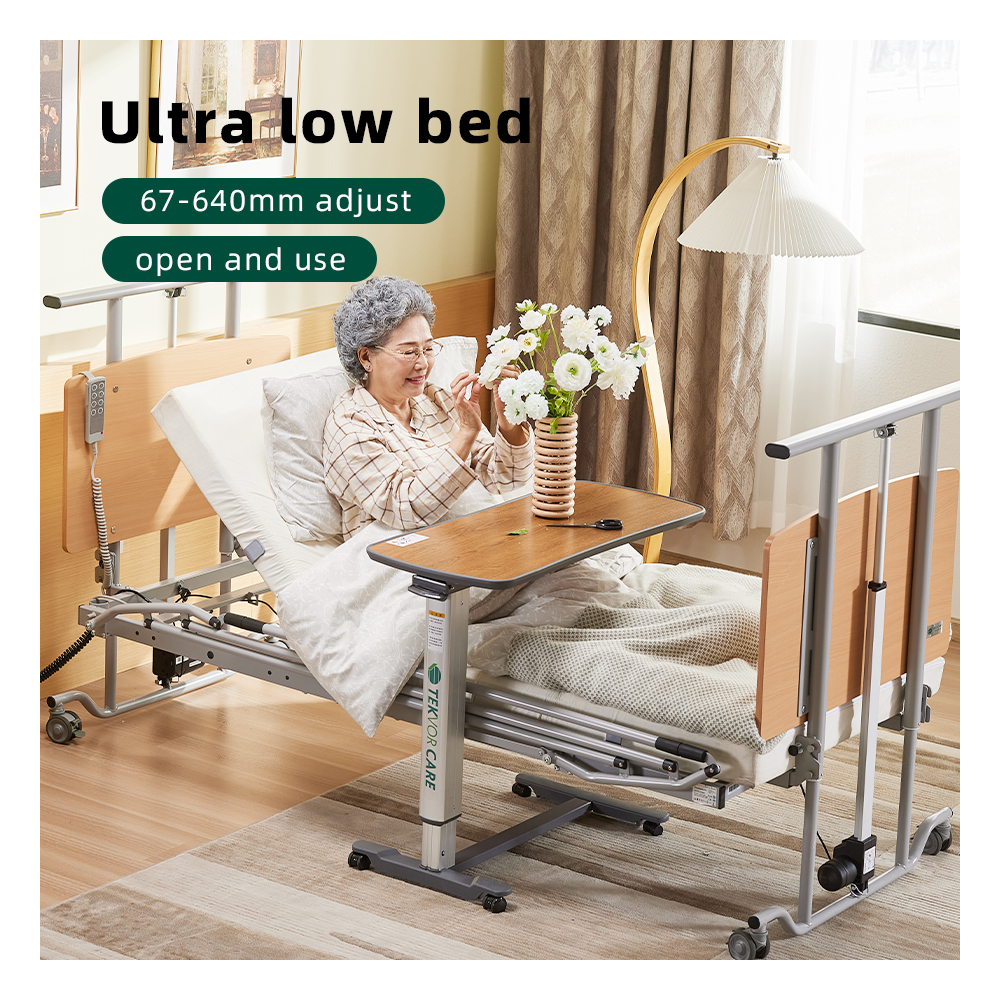 Кровать для домашнего ухода Tekvorcare с регулируемой регулировкой высоты 67 мм-640 мм электрические медицинские кровати для домашнего ухода за престарелыми