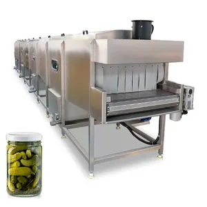 High quality pickled cucumber tunnel pasteurizing glass bottle products pasteurization machine