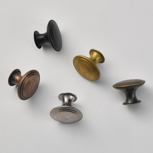 Furniture Handle <b>Knob</b> Round Zinc Alloy Antique Bronze Red Bronze Yellow Bronze <b>Black</b> Bronze Silver Drawer Cabinet Door - Product Image 2