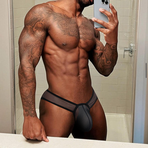 2024 Hot Sales Sexy ADANNU Ice Silk Summer <strong>Clear</strong> Gay Boy Personality Man's Breathable Elastic Transparent Nylon <strong>Brief</strong> Underwear - Product Image 4