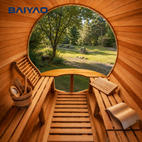 Sauna extérieur personnalisé exclusif pour 8 à 10 personnes, en bois de cèdre rouge canadien sans nœuds, sauna traditionnel, directement de l'usine