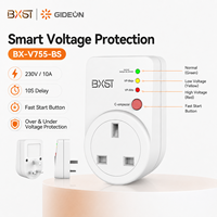 Prise de protection automatique de tension 230V 10A avec prise BS et protection contre les surtensions et les sous-tensions à démarrage rapide en 10 secondes pour les appareils électroménagers