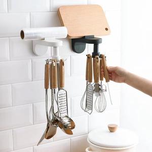 360 utensilios giratorios estante colgante organizador gancho almacenamiento armario debajo del armario gancho de cocina - Product Image 3