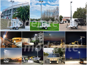 Ngoài trời khẩn cấp di động năng lượng mặt trời tháp giám sát an ninh CCTV năng lượng mặt trời <span class=keywords><strong>Camera</strong></span> Trailer tháp - Product Image 6