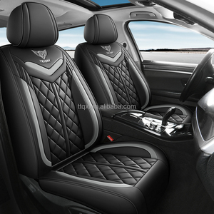 Coprisedili Auto in Pelle Grigia Elegante, Copertura Completa Stereo Resistente all'Usura per <span class=keywords><strong>Opel</strong></span> Astra <span class=keywords><strong>Corsa</strong></span> Mokka Crossland Grandland - Product Image 1