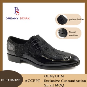 Chaussures habillées et Richelieu pour hommes en cuir véritable noir, faites à la main, de haute qualité, avec motif de design de mode, logo personnalisé et marque originale - Product Image 5