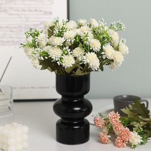 Bouquet de pissenlits artificiels Ruilisi à 5 tiges, fleurs en soie pour mariage et décoration intérieure, blanc, rose, jaune, café - Product Image 4