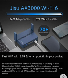 Mini routeur WiFi6 avec 256 Mo de mémoire flash grande capacité TR3000>> Produits pour la maison intelligente >> Produits pour la maison intelligente - Product Image 4