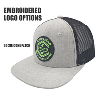 Heycap Sechspanel-Trucker-Caps mit Silikon-Logo, Verstellbare Größe, Geeignet für Männer und Frauen