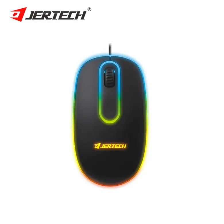 Shenzhen Jertech M500 multifunction 3d rgb glowing wired cute cable maus for Thailand computer led mouse with wire for girl