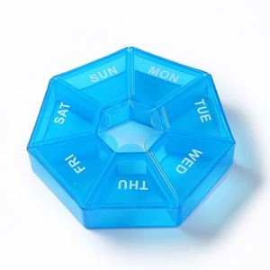 Organisateur de médicaments hebdomadaire coloré pour 7 jours, avec étui de voyage portable, boîte à pilules AM/PM (Lun-Sam) - Product Image 5