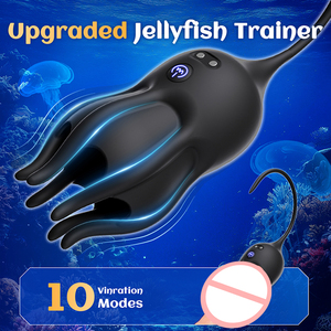 Nieuwe Kwallen Exerciser Mannelijke Trainer Vibrator Seks Speelgoed 10 Vibratie Modi Stimuleert Erectie Verlengt Uithoudingsvermogen en Penis - Product Image 2