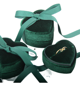 Custom Solid <b>Velvet</b> <b>Jewelry</b> Packaging Storage <b>Box</b> with Bowknot for Small Rings and Necklaces Other Closure Types - Product Image 1