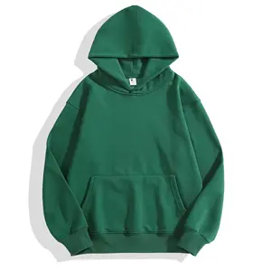 CHM83-Sudadera con capucha de anime unisex, con estampado bordado personalizado, sin cuerdas, 480 gsm, forro polar sherpa