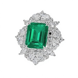 Anillo de Eternidad de Plata de Ley 925 Sostenible con Diamantes Cultivados en Laboratorio para Mujer, Anillo de Boda de Lujo, Elegantes Anillos de Diamantes - Product Image 1