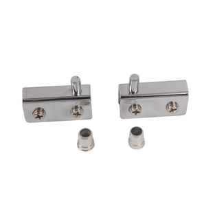 आधुनिक नरम करीबी फर्नीचर कैच फिटिंग स्टेनलेस स्टील ग्लास कैबिनेट दरवाजा पिवट हेंज - Product Image 2