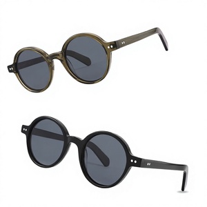 Polarized UV400 <b>Round</b> Full Rim Acetate Frame Light Weight Fashion Unisex <b>Sunglasses</b> Photochromic Anti Reflective - Product Image 1