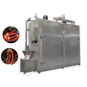 500 Model Double Door Smoke House External Smoke Generator Cooked Food Smoking Coloring <b>Equipment</b> - Product Image 1