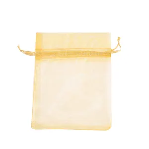 Wholesale Transparent Organza Jewellery Bag Small Practical Organza Drawstring Gift Bags